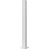 Gilpin Summit 2-1_2 In. x 2-1_2 In. x 37 In. White Aluminum Railing Newel Post
