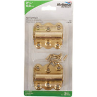National 2-3_4 In. Brass Spring Door Hinge (2-Pack)