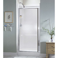 Sterling 32-1_2 In. W. X 64 In. H. Chrome Hammered Glass Standard Pivot Shower Door