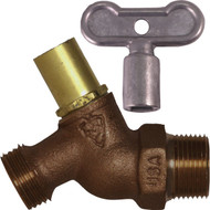 Arrowhead Brass 1_2 In. MIP x 3_4 In. Male Hose Thread No-Kink Loose Key Hose Bibb