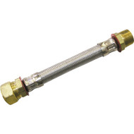 B&K 3_4 In. MIP X 3_4 In. ID C X 24 In. L Stainless Steel Water Heater Connector