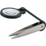 General Tools 2-1_4 In. L Tweezers and Magnifier