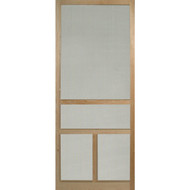 Snavely 36 In. W x 80 In. H x 1-1_8 In. Thick Natural Solid Pine Wood T-Bar Screen Door