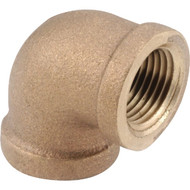Anderson Metals 1-1_4 In. 90 Deg. Red Brass Threaded Elbow (1_4 Bend)