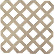 Dimensions 4 Ft. W x 8 Ft. L x 1_8 In. Thick Brownstone Vinyl Lattice Panel