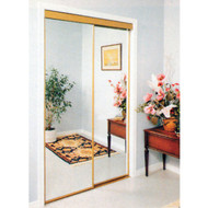 Erias 4050 Series 59 In. W. x 80-1_2 In. H. Mayan Gold Top Hung Mirrored Bypass Door