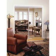 Erias 4050 Series 71 In. W. x 80-1_2 In. H. Bright White Top Hung Mirrored Bypass Door