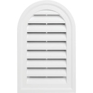 Ply Gem 14 x 22 Round Top White Gable Attic Vent