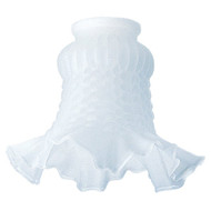 Westinghouse 4-1_8 In. White Satin Crimp Glass Shade