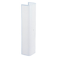 Westinghouse 3-3_4 In. W. x 12 In. H. x 3 In. D. White Channel Replacement Glass