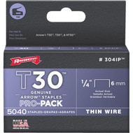 Arrow T30 Pro-Pack Thin Wire Staple  1_4 In. (5040-Pack)