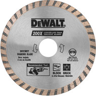 DeWalt High Performance 4-1_2 In. Turbo Rim Dry_Wet Cut Diamond Blade  Bulk