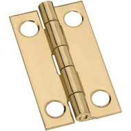 National 7_8 In. x 1-1_2 In. Brass Narrow Decorative Hinge (2-Pack)