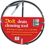 Do it Best Flat 1_2 In. x 1_16 In. x 50 Ft. Spear Sewer Rod