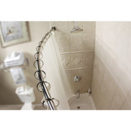 Moen Curved 54 In. To 72 In. Adjustable Fixed Shower Rod  Brushed Nickel