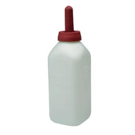 Little Giant 13-1_2 In. H. x 4-1_4 In. Dia. White Calf Bottle with Nipple