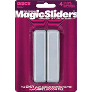 Magic Sliders 1 In. x 4 In. Rectangle Self Adhesive Furniture Glide (4-Pack)