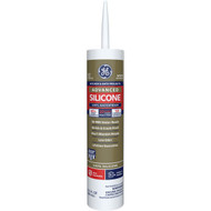 GE Advanced Silicone Kitchen & Bath Sealant  White  10.1  Oz. Cartridge