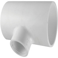 Charlotte Pipe 1-1_2 In. Solvent Weld x 3_4 In. FIP Schedule 40 PVC Tee