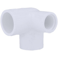 Charlotte Pipe 3_4 In. x 3_4 In. Slip x 1_2 In. Female Schedule 40 90 Deg. PVC Elbow w_Side Inlet (1_4 Bend)