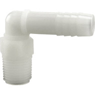 Boshart 1_2 In. Barb x 1_2 In. MIP 90 Deg. Nylon Elbow (1_4 Bend)