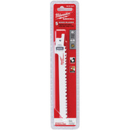 Milwaukee SAWZALL 6 In. 4_6 TPI Scroll Cutting Metal Reciprocating Saw Blade (5-Pack)