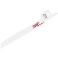Milwaukee SAWZALL 3-5_8 In. 18 TPI Scroll Cutting Metal Reciprocating Saw Blade (5-Pack)