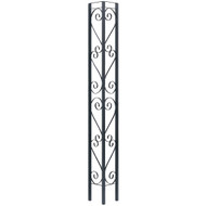 Gilpin Windsor 10-1_2 In. x 8 Ft. Wrought Iron Railing Corner Iron Ornamental Column
