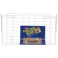 Grayline 10 In. W. x 6-1_4 In. H. x 21 In. L. Vinyl Coated Wire Undershelf Storage Basket  White