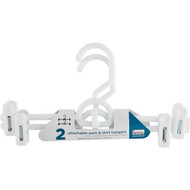 Homz Smart Solutions White Plastic Pant_Skirt Hanger (2-Pack)