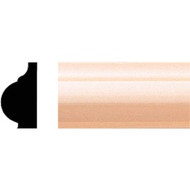 House of Fara 5_8 In. W. x 1-1_4 In. H. x 8 ft. L. Smooth Hardwood Decorative Chair Rail Molding