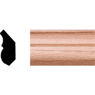House of Fara 3_4 In. W. x 1-3_4 In. H. x 8 Ft. L. Solid Red Oak Crown Molding