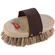 Decker Brown Fiber Bristles 1-3_8 In. Trim Size Thoroughbred Body Grooming Brush