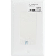 Amerelle PRO 1-Gang Stamped Steel Rocker Decorator Wall Plate  Smooth White