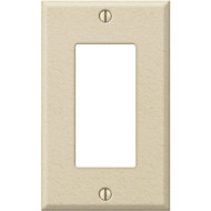Amerelle PRO 1-Gang Stamped Steel Rocker Decorator Wall Plate  Ivory Wrinkle