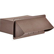 Lambro 3-1_4 In. x 10 In. Brown Plastic Kitchen Wall Vent Cap with Damper