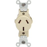 Leviton 20A Ivory Commercial Grade 10-20R Non-Grounding Single Outlet
