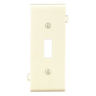 Leviton 1-Gang Plastic Sectional Toggle Switch Wall Plate Center Panel  Ivory