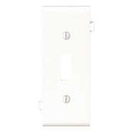 Leviton 1-Gang Plastic Sectional Toggle Switch Wall Plate Center Panel  White