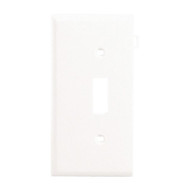 Leviton 1-Gang Plastic Sectional Toggle Switch Wall Plate End Panel  White