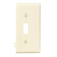 Leviton 1-Gang Plastic Sectional Toggle Switch Wall Plate End Panel  Ivory