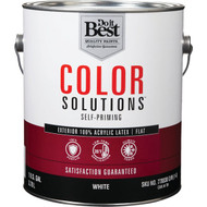 Do it Best Color Solutions 100% Acrylic Latex Self-Priming Flat Exterior House Paint  White  1 Gal.
