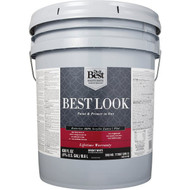 Best Look 100% Acrylic Latex Premium Paint & Primer In One Flat Exterior House Paint  Bright White  5 Gal.