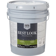 Best Look 100% Acrylic Latex Premium Paint & Primer In One Semi-Gloss Exterior House Paint  Extra Deep Base  5 Gal.