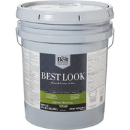 Best Look 100% Acrylic Latex Premium Paint & Primer In One Semi-Gloss Exterior House Paint  Pastel Base  5 Gal.