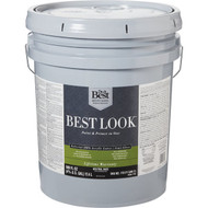 Best Look 100% Acrylic Latex Premium Paint & Primer In One Semi-Gloss Exterior House Paint  Neutral Base  5 Gal.