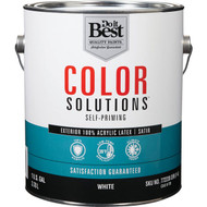 Do it Best Color Solutions 100% Acrylic Latex Self-Priming Satin Exterior House Paint White 1 Gal.