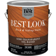 Best Look Oil Based Semi-Transparent Deck & Siding Exterior Stain  Tint Base  1 Gal.