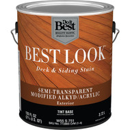 Best Look Semi-Transparent Deck & Siding Exterior Stain  Tint Base  1 Gal.