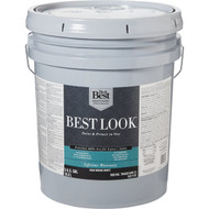 Best Look 100% Acrylic Latex Premium Paint & Primer In One Satin Exterior House Paint  High Hiding White  5 Gal.